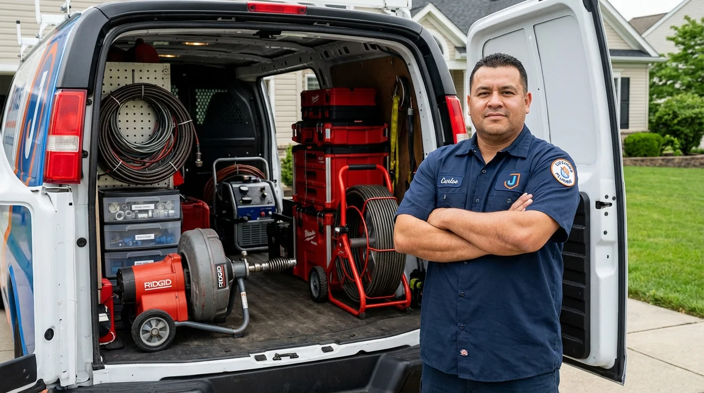 Professional drain cleaning equipment and Johns Plumbing LLC plumber in Tybee Island