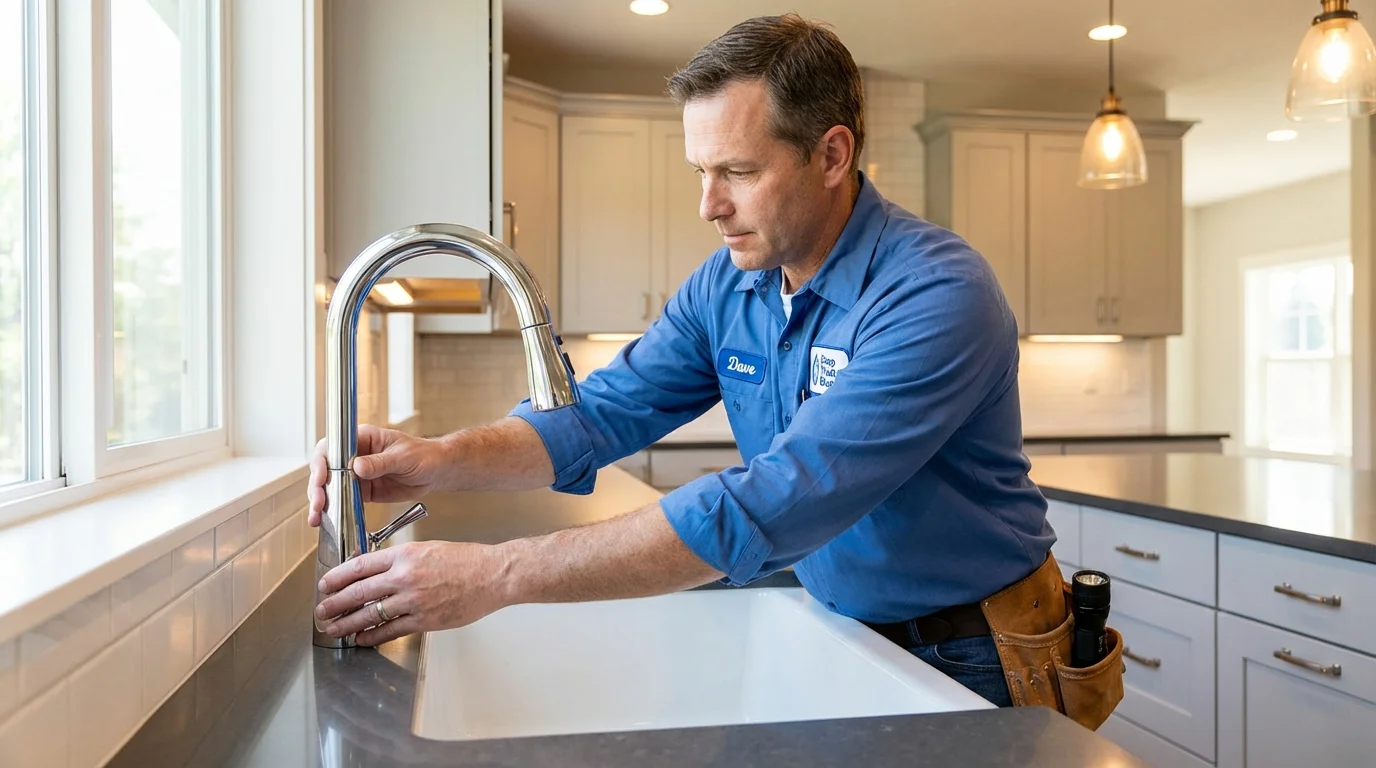 Kitchen faucet installation by Johns Plumbing LLC in Tybee Island